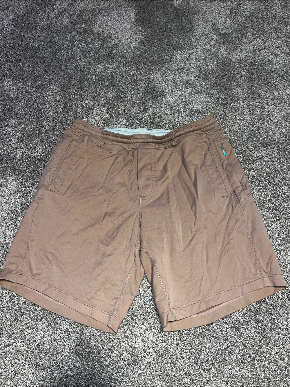 Birddogs Size Medium Long Tan Lined Athletic Shorts